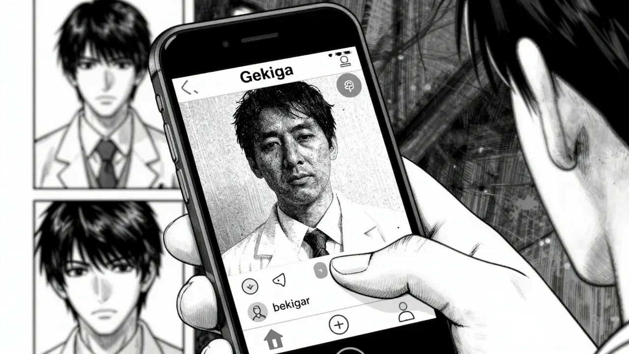 Close up of phone showing telehealth doctor visit in manga style