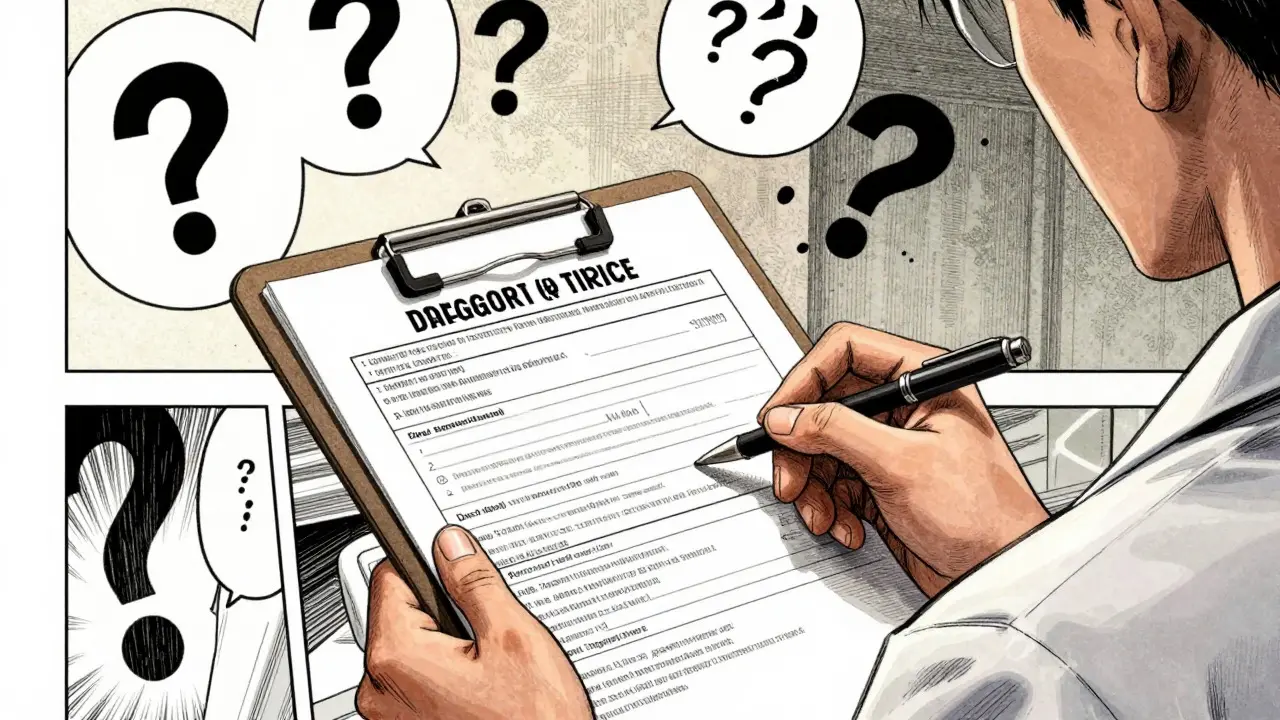Close-up of medical screening process with symbolic stress elements