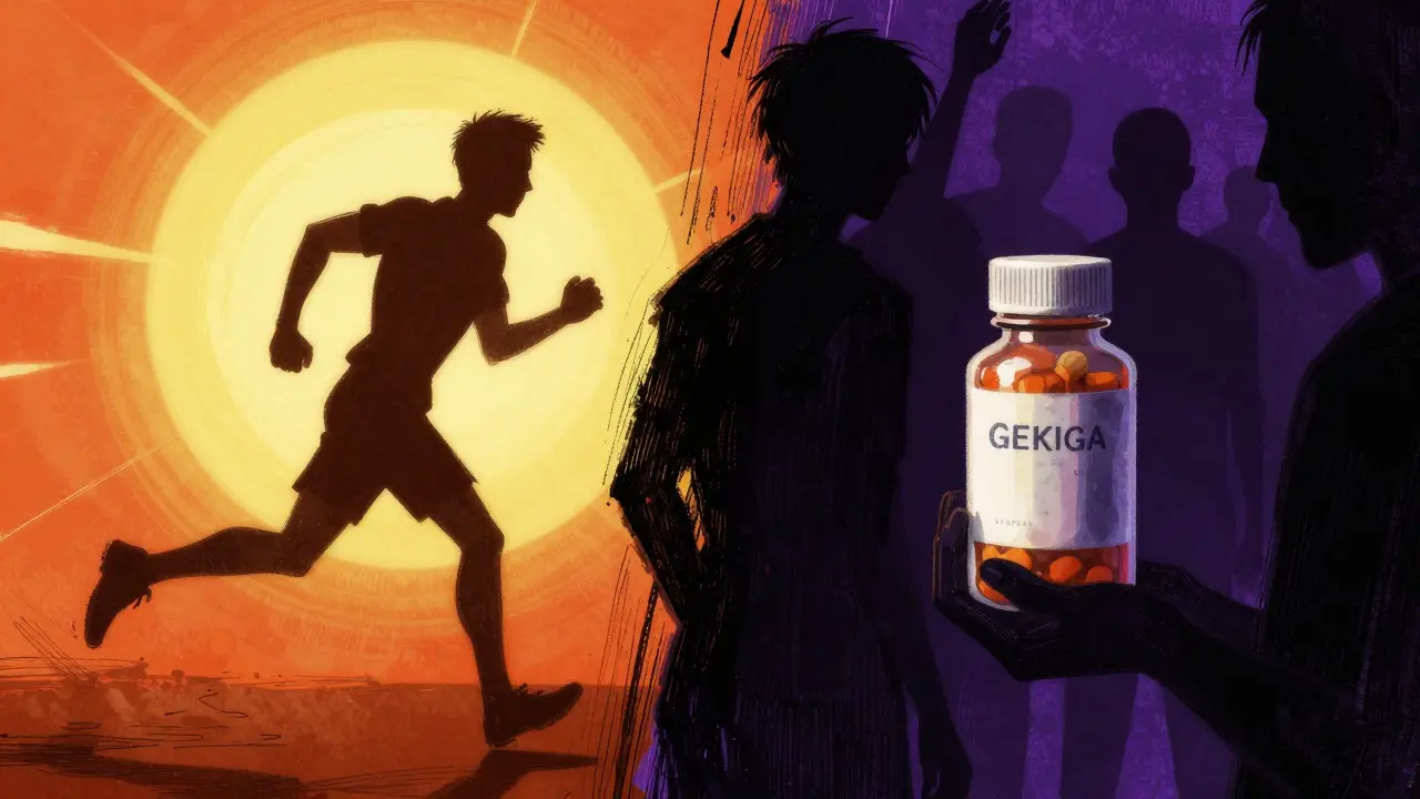 Gekiga art showing transplant hope vs medication risks