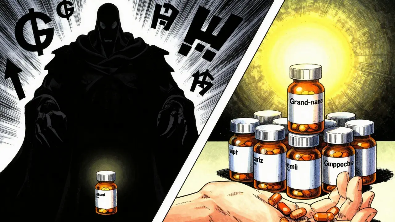 Comparison between expensive brand and cheap generic pills
